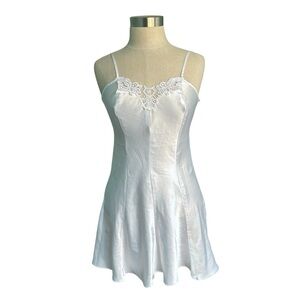 LA Intimates white lace chemise